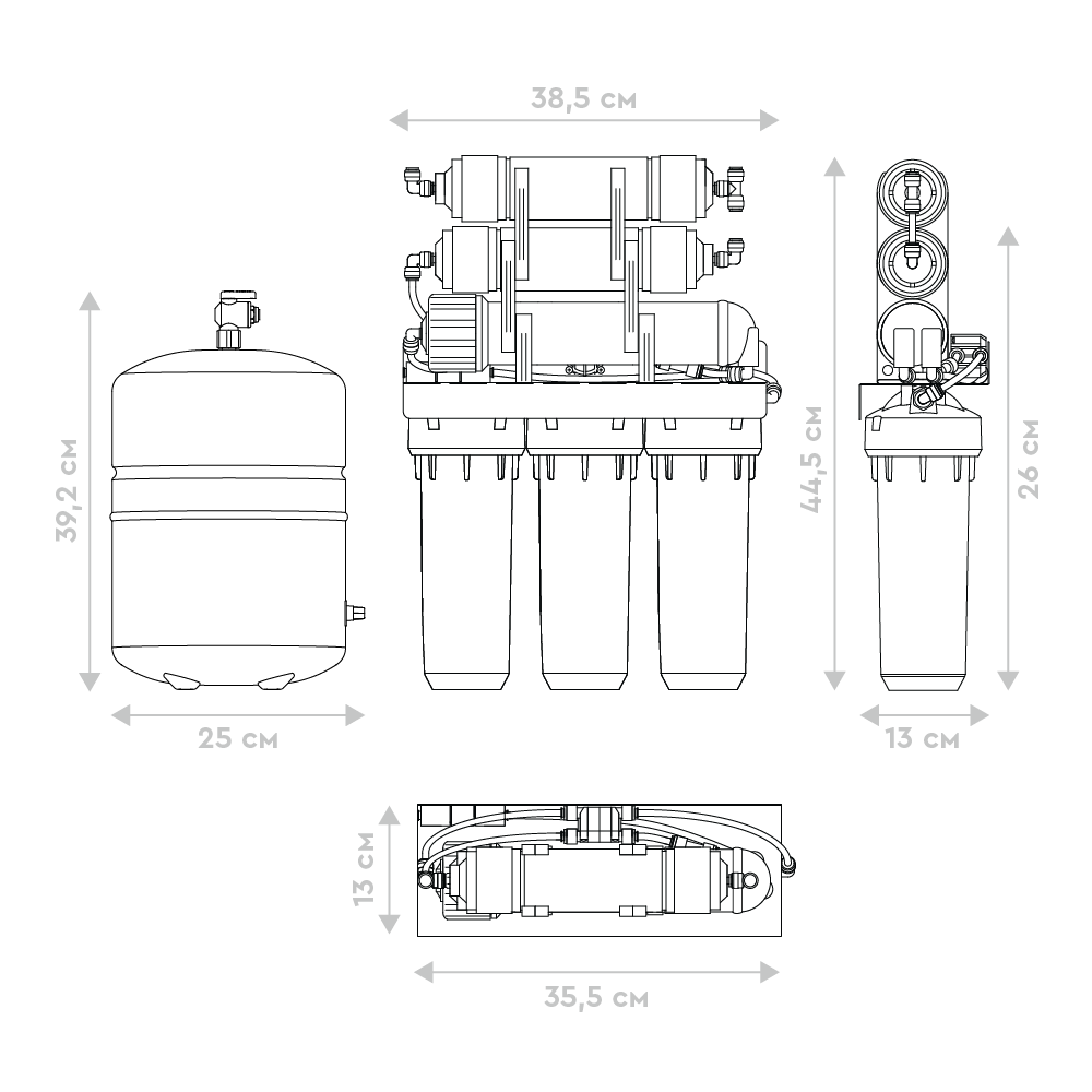 Система обратного осмоса Барьер Профи ОСМО 100 М