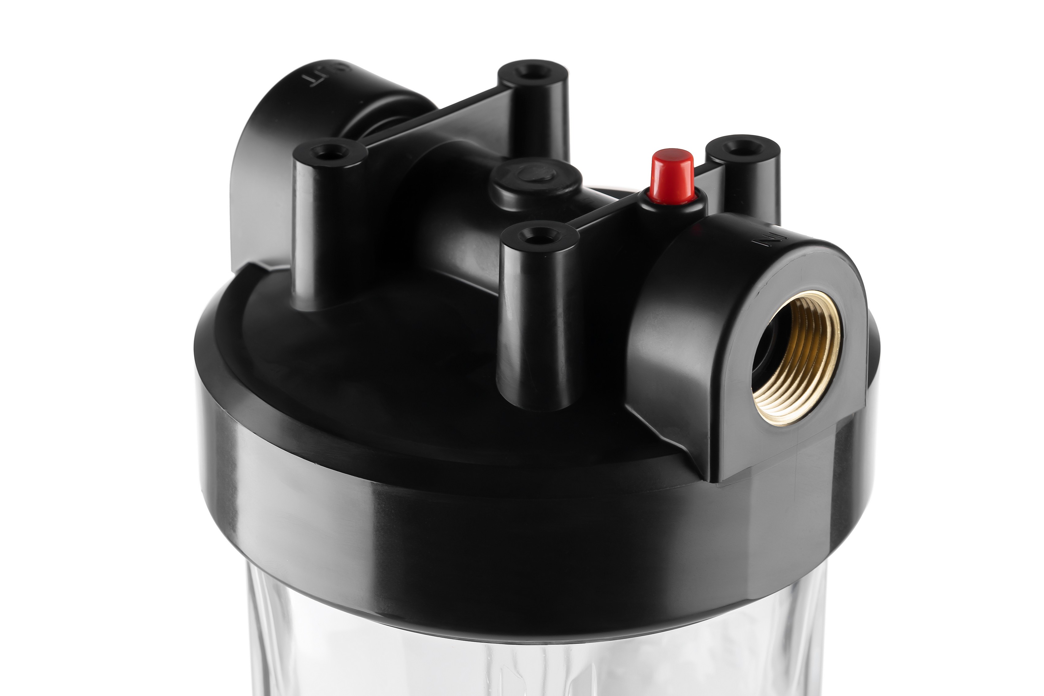 Магистральный фильтр Гейзер 10ВВ прозрачный с латунными вставками