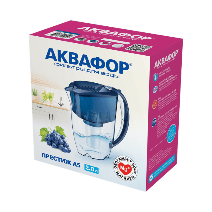 Фильтр-кувшин Аквафор Престиж А5 вишневый