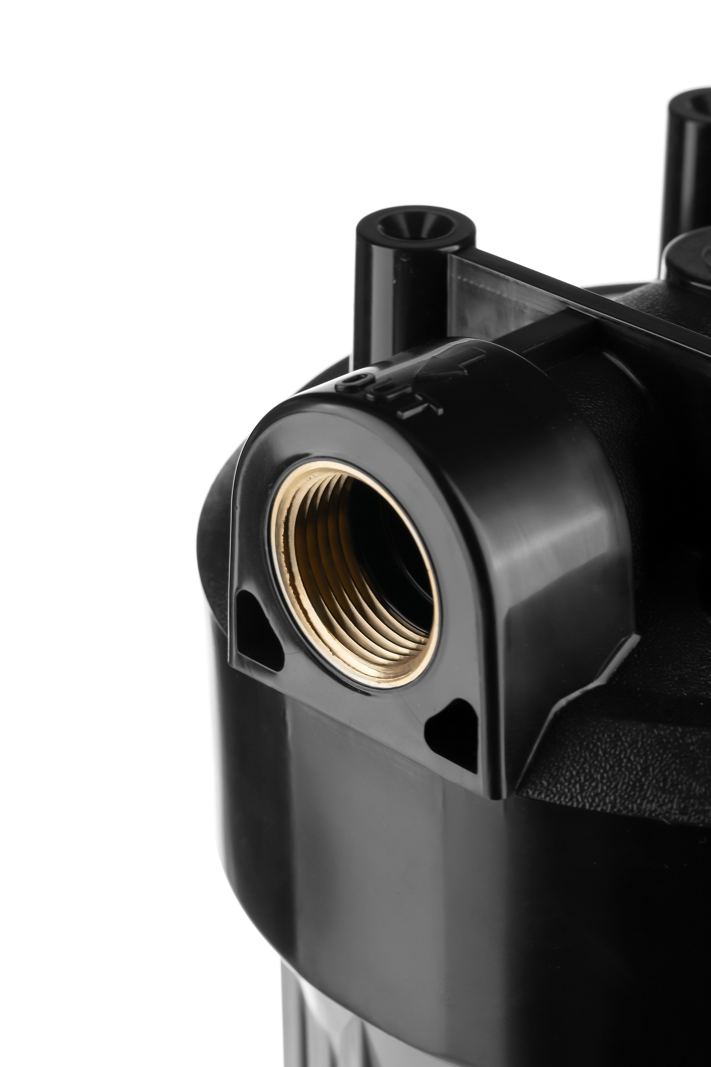 Магистральный фильтр Гейзер 10ВВ с латунными вставками (серый)