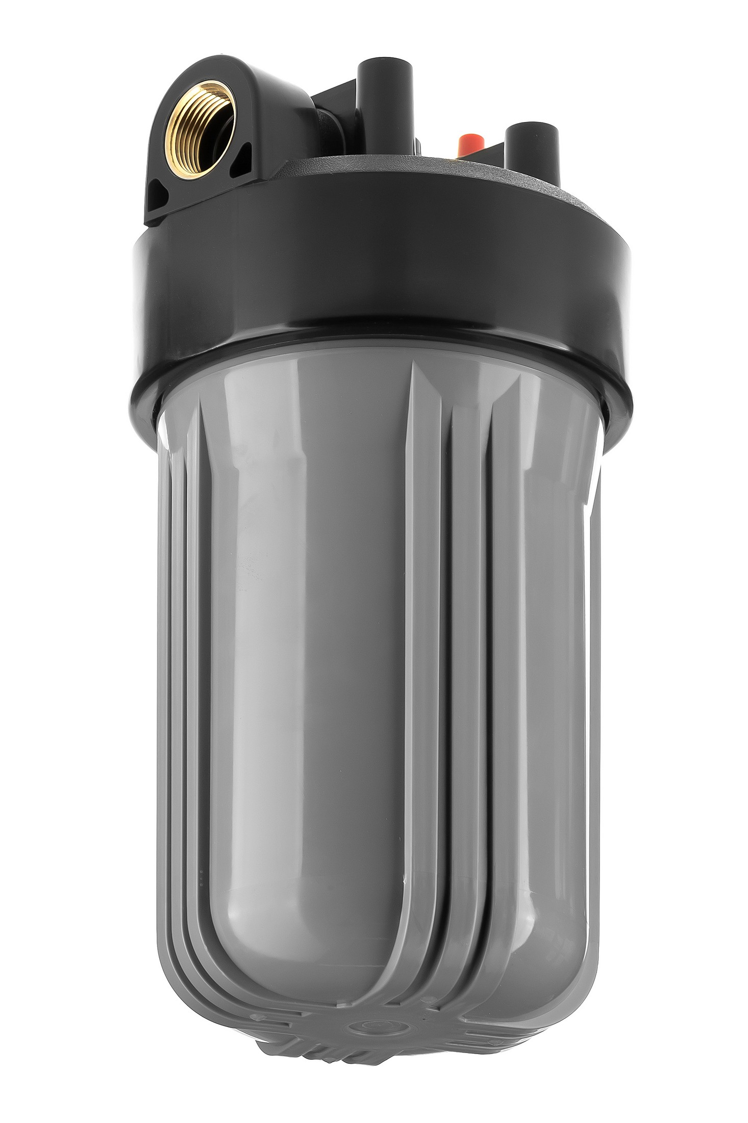 Магистральный фильтр Гейзер 10ВВ с латунными вставками (серый)