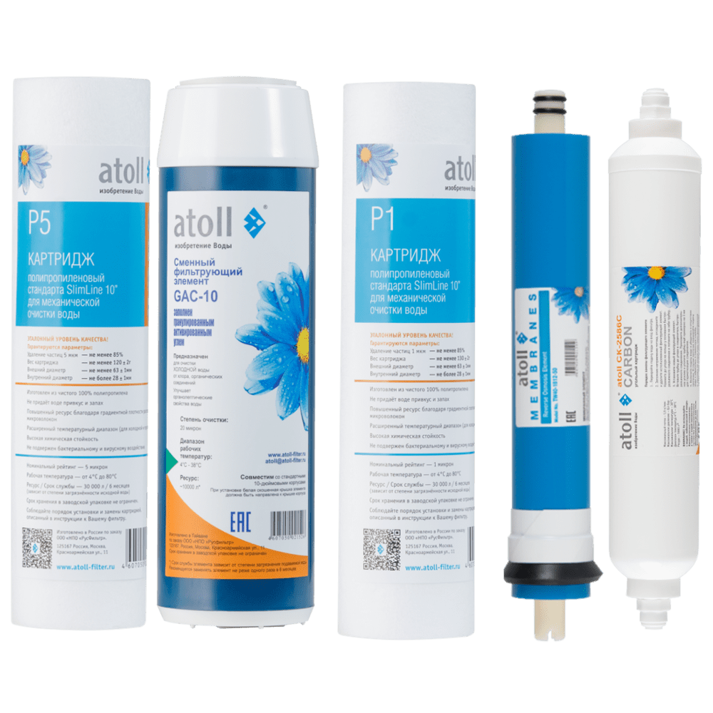 Комплект сменных картриджей Atoll 102 STDA