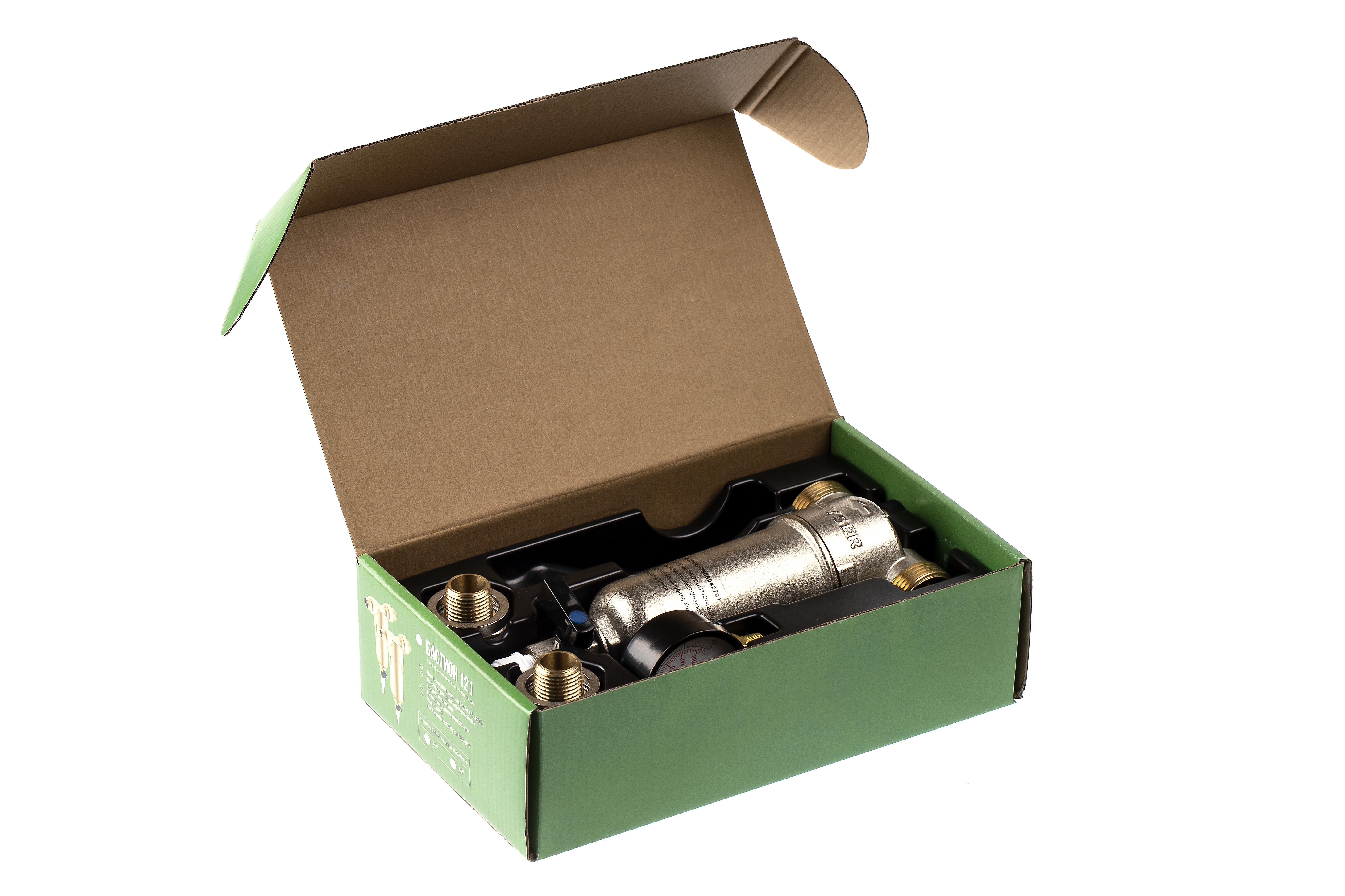 Фильтр Гейзер Бастион 122 1/2'' (с манометром для горячей воды d60)