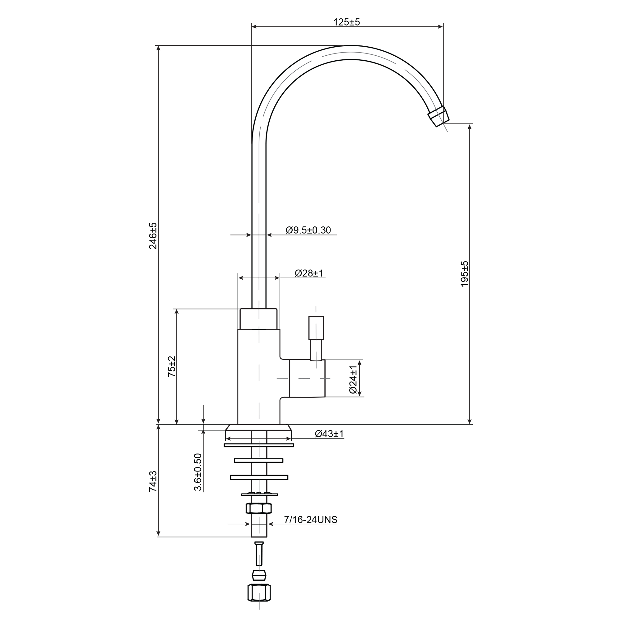 Кран для фильтров воды Гейзер №6