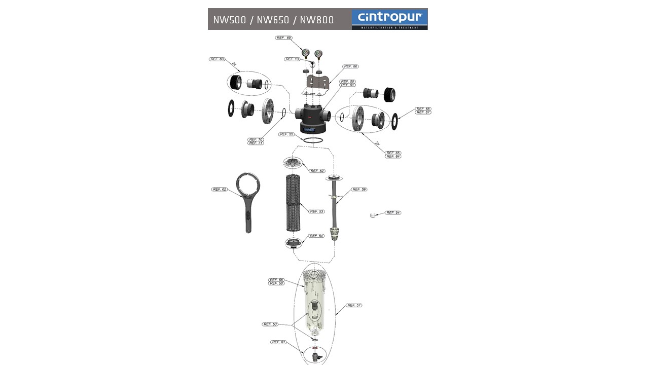 Корпус мешочного фильтра Cintropur NW 500 2''