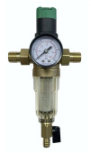 Фильтр промывной с редуктором давления и манометром для холодной воды 3/4'' Victoria 27-708