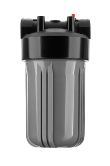 Магистральный фильтр Гейзер 10ВВ с латунными вставками (серый)