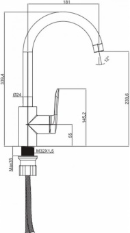 Смеситель для кухни Maxonor черный MN4071-7