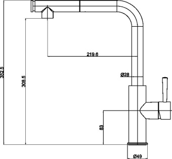 Смеситель для кухни Maxonor PURE LIFE SUPERIOR-16 роз золото PL4287-16